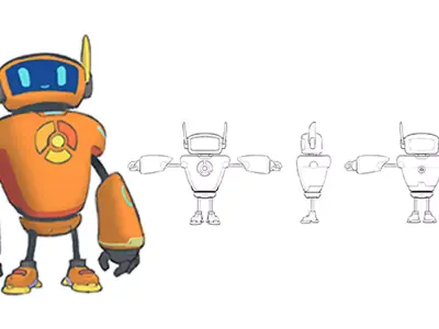 robot 002 3D model