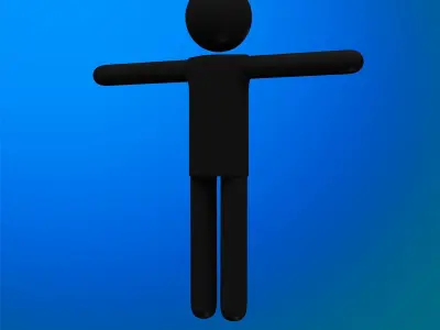 Stickman man 3D model