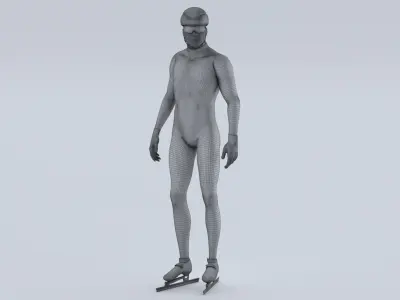  Speed Skater Short Track Animated HQ 001 Standard License 