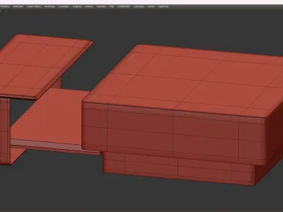 CENTER TABLE GEHRY Low-poly 3D model