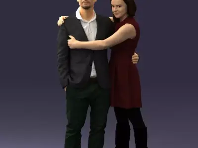 000346 Couple in Casual Outfit 3D model