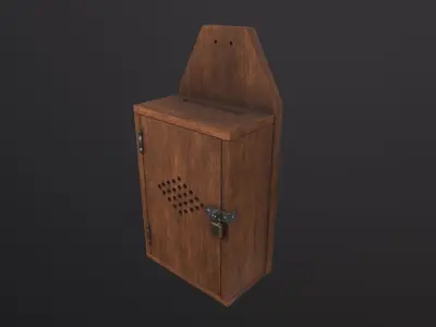  letter Box 3D Model Low-poly 3D model