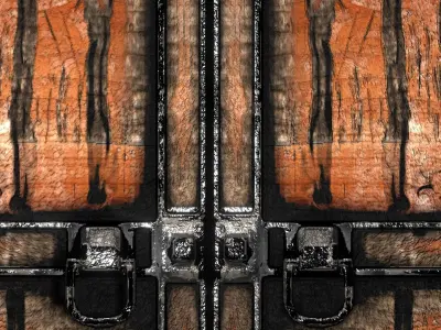 gate castle  Low-poly 3D model