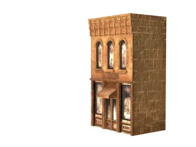 Abandoned Texas Building 02 Low-poly 3D model