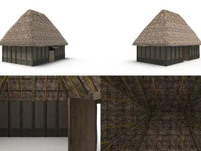 Medieval Hut 3D model