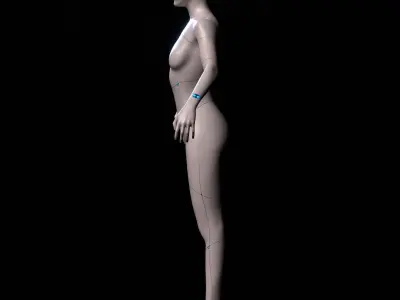 Advanced Female Humanoid Sci-fi Game Ready Character 3D Model Low-poly 3D model