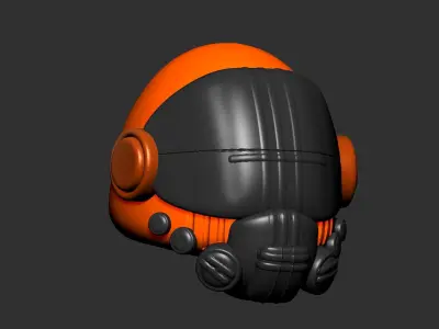 helmet high poly sculpt 3d printable ver 7 3D model 3D model 93
