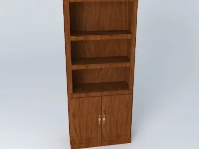 BookCase with two doors Free 3D model