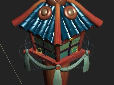 Cartoon hell - hell ghost lights 3D model