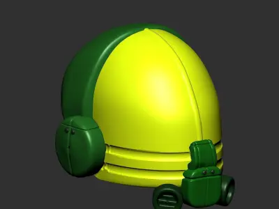 helmet scifi high poly sculpt  ver 9 3d printable  3D model