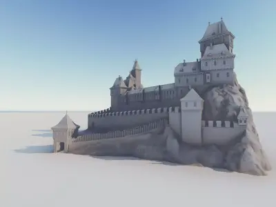 Trosky Castle Upper Stronghold 1 to 400 Scale 3D print model