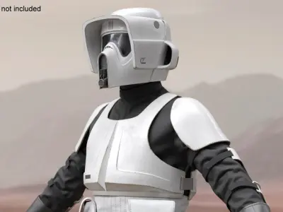  Star Wars Scout Trooper Used Rigged for Maya 