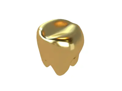 Tooth Emoji v1 005 Low-poly 3D model
