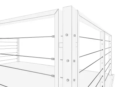 cable railing 3D model