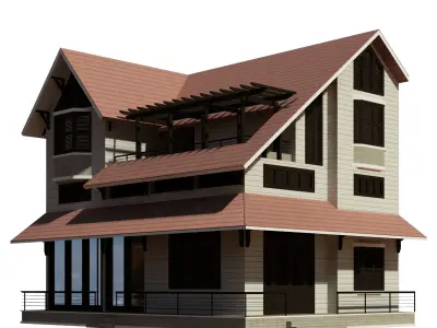 Semi Detached House 3D model