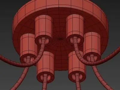 Molten Glass Chandelier 3D model