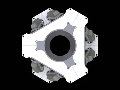 Hexapod - Stewart Table  - Mechanical Joint - Rigged 3D model