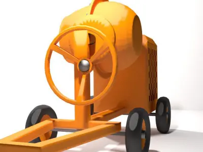Concrete Mixer Machine - Type 1 3D model