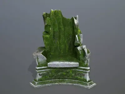 Throne Low-poly 3D model