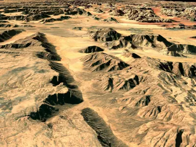 NEOM city topography Saudi Arabia - tile n29 e35 3D model