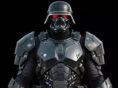 futuristic concept sci-fi design  soldier 3D model buy