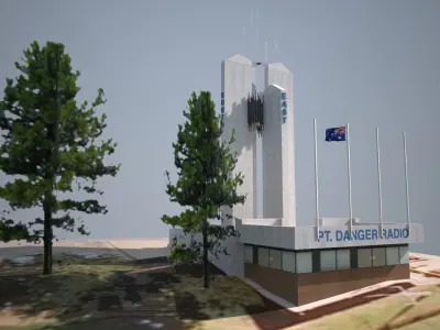 Point Danger Lighthouse Low-poly 3D model