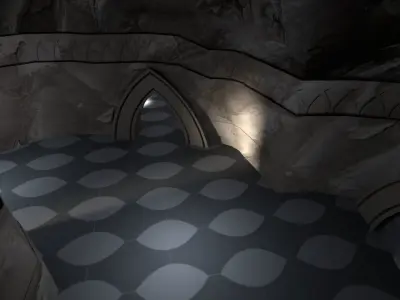 Star Wars - Dookus secret hangar Low-poly 3D model