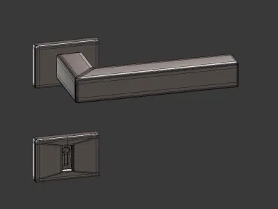 Modern Metal Door Handle 3D model