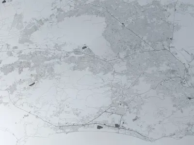 Rio De Janeiro Road Network and Streets 3D model