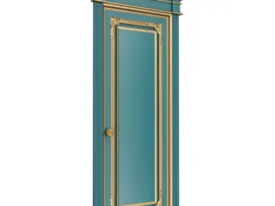 Carved Door Classic 01803 Low-poly 3D model