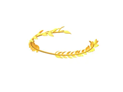 Laurel Wreath Head v1 001 Low-poly 3D model