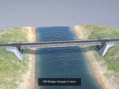 Collection RW Bridge Vologda-II 3D Model Pack