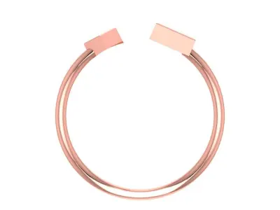 Women Open End Light Weight Band Ring 3D print model