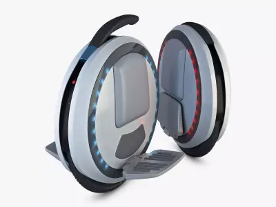 Ninebot One white 3D model