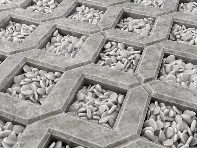 Eco parking pebble 3D model