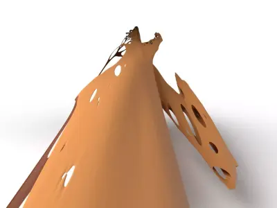 HippoII Dust Voronoi Low-poly 3D model