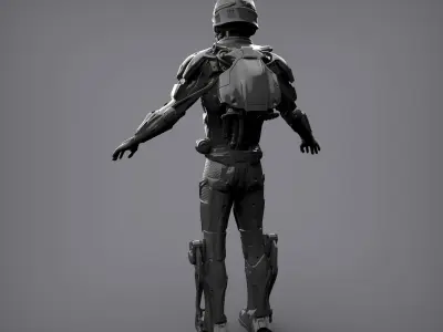 Futuristic Character 3D model