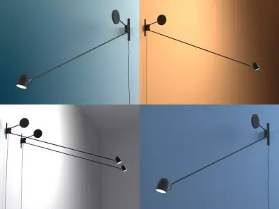 Counterbalance wall lamp 3D model