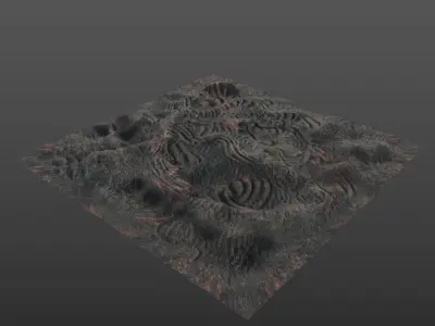 ALIEN LANDS Low-poly 3D model