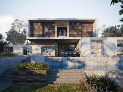 Exterior Modern House 3D model purchase