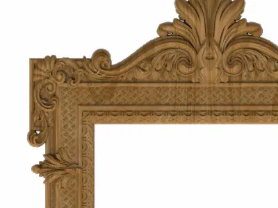 Carved picture frame STL 3D model