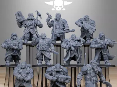 GrimGuard Frostwatch Mutants 3D print model