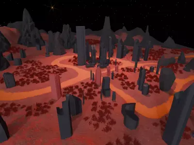 Crimson Ruins 3D model