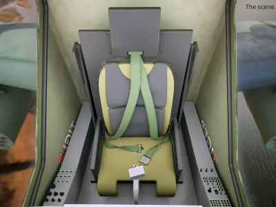  Military Attack Helicopter Eurocopter Tiger EC665 Rigged for Cinema 4D 