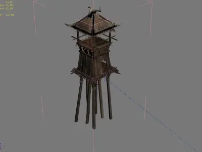 Game Desert - Building - Sentinel 01 3D model