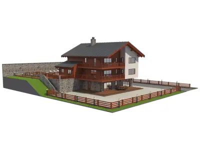Chalet House 1 3D model