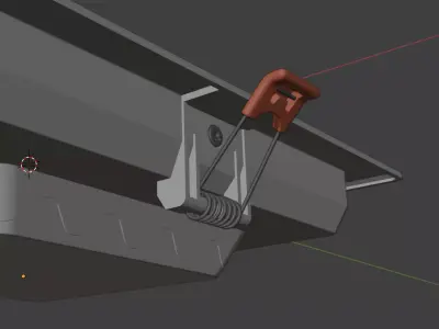 SquareLEDCeilingLight3DModel Low-poly 3D model