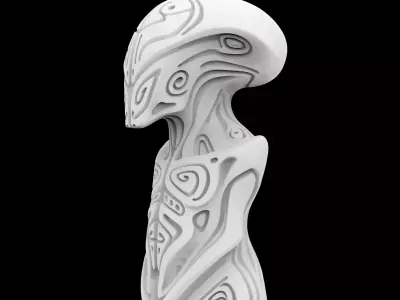Alien Statue 3D Print Model 3D print model