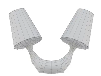 SIAMESE two sconces with shades 3D model