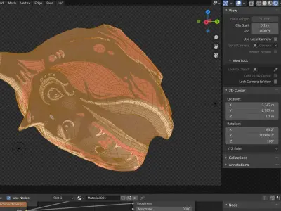 red modern sci-fi helmet SciMet  Low-poly 3D model